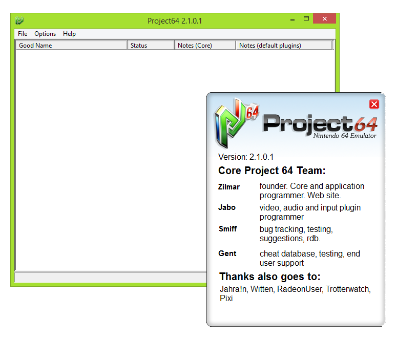 Project64 on windows