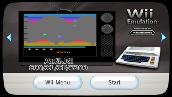 WiiXL 0.1 for Atari 800 on Wii