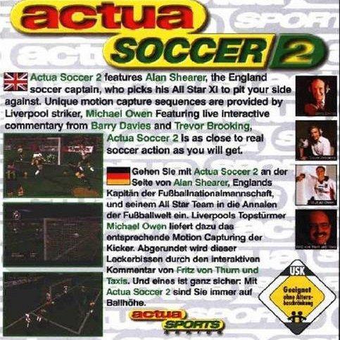 Actua Soccer 2 for psx 