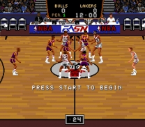 Bulls vs Blazers and the NBA Playoffs (USA) for super-nintendo 