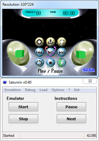 Saturnin 0.40 for Sega Saturn on Windows