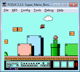 Fceux 2.2.2 for Nintendo (NES) on Windows