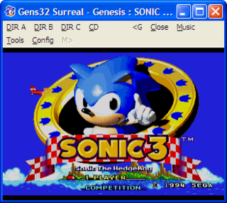 Gens32 v1.86 for SEGA Genesis(Mega Drive) on Windows