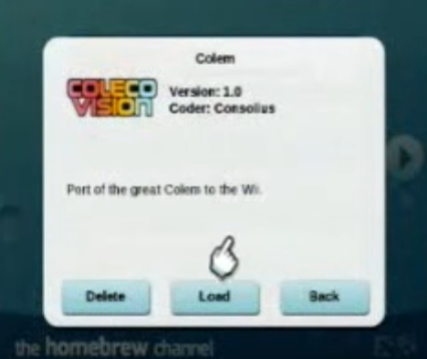  ColEm 1.0 on wii