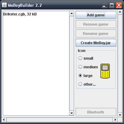 MeBoy Builder 2.2 for Gameboy Color (GBC) on Java