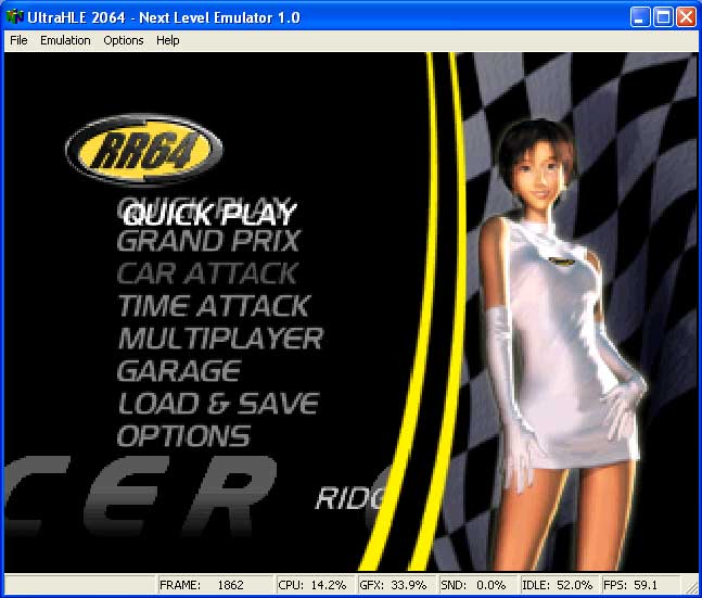 UltraHLE 2064 1.0.5a for Nintendo 64 (N64) on Windows